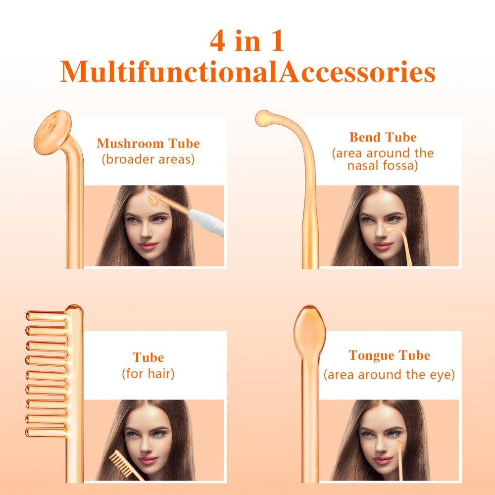 4-In-1 Facial Skin Care Stick, Facial Beauty Stick Massager Facial Skin Care Set Portable Skin Care Tool Family Use Vibration Massage Stick