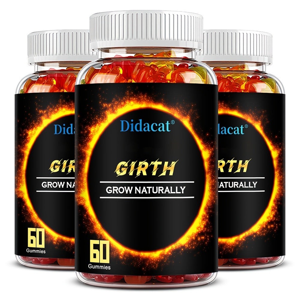 Option: 60 Gummies Or 60 Gummies*3-GIRTH Gummies-Men's Supplement-with Ashwagandha-Holistic Wellness Support-60 Gummies