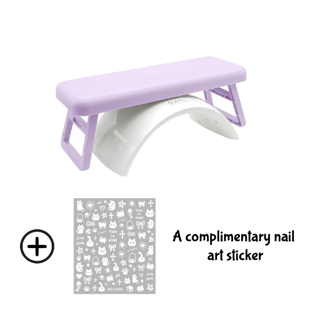 1pc Folding Nail Armrest, Nail Technician Hand Support - Salon Wrist Bracket - Nail Pillow - Nail Pillow Armrest - Portable Scaffold - Nail Station Essentials