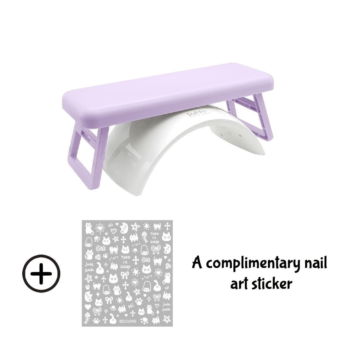 1pc Folding Nail Armrest, Nail Technician Hand Support - Salon Wrist Bracket - Nail Pillow - Nail Pillow Armrest - Portable Scaffold - Nail Station Essentials