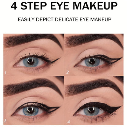 Eyeliner Gel Stick 2/4PCS 24-Hour Long-Lasting Waterproof Matte Fast-Drying Non-Smudge Eye & Lip Liner with Brush for Everyday Party Makeup