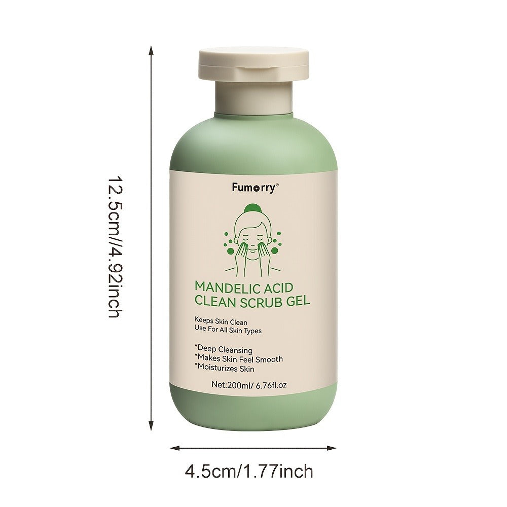 Deep Cleansing Exfoliating Gel - 6.76oz, with Mandelic Acid - Aloe & Rose Extract, Long-Lasting Moisture Cleanses Pores Exfoliating Gel for Both Face And Body Suitable for Daily Use