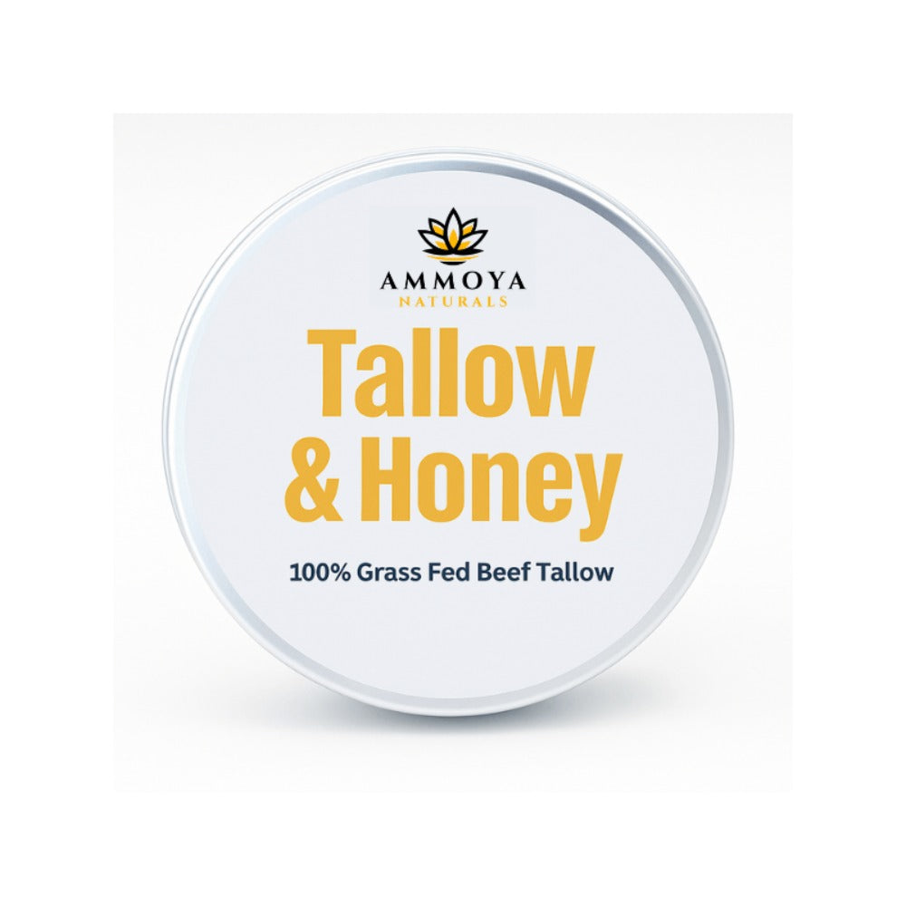 Tallow Balm – Grass-Fed Tallow Moisturizer | 3 Variants: Chamomile, Rose & Honey, or Frankincense Myrrh | Ammoya Naturals
