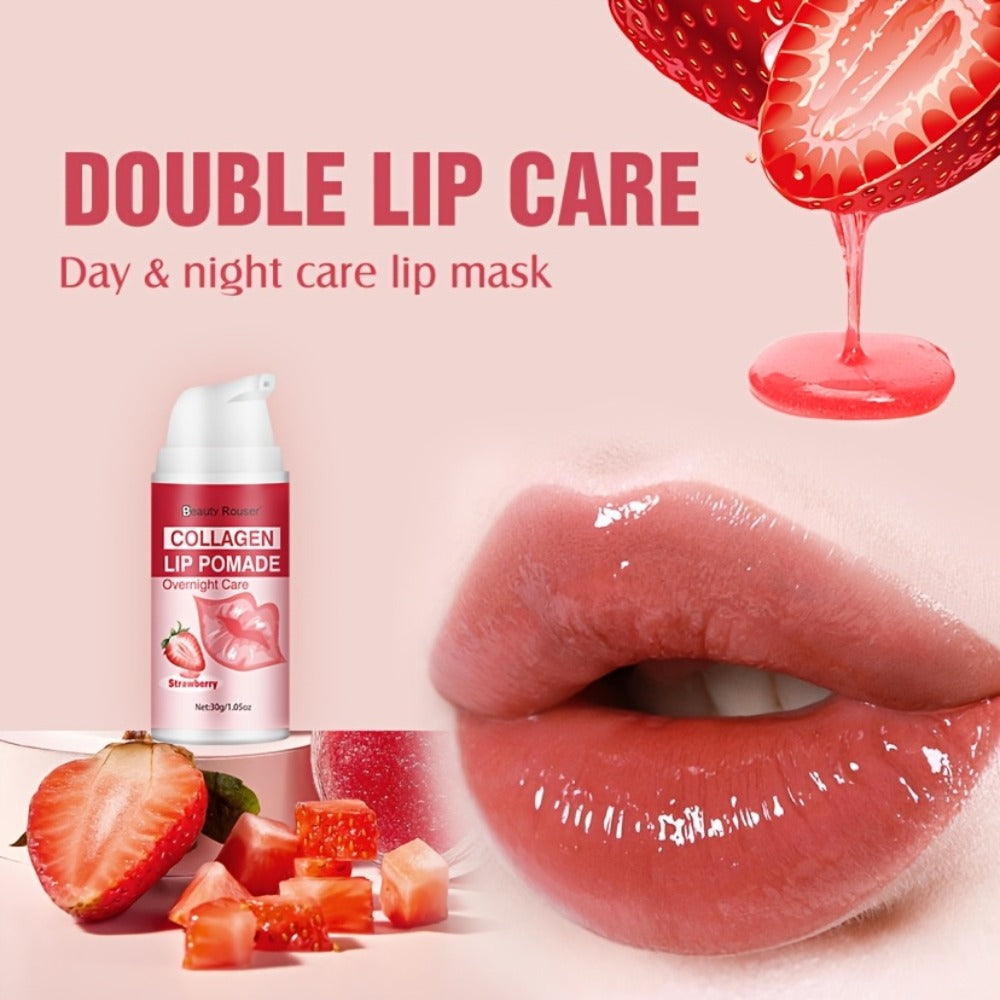 [Lip Essence Hydration] 30g Collagen Moisturizing Lip Essence - Plumps Lips, Day and Night Lip Care, Deep Hydration, Nourishes Dry Lips, Long-Lasting Moisture, Reveals -Clear, Hydrated Lips, Suitable for All Skin Types