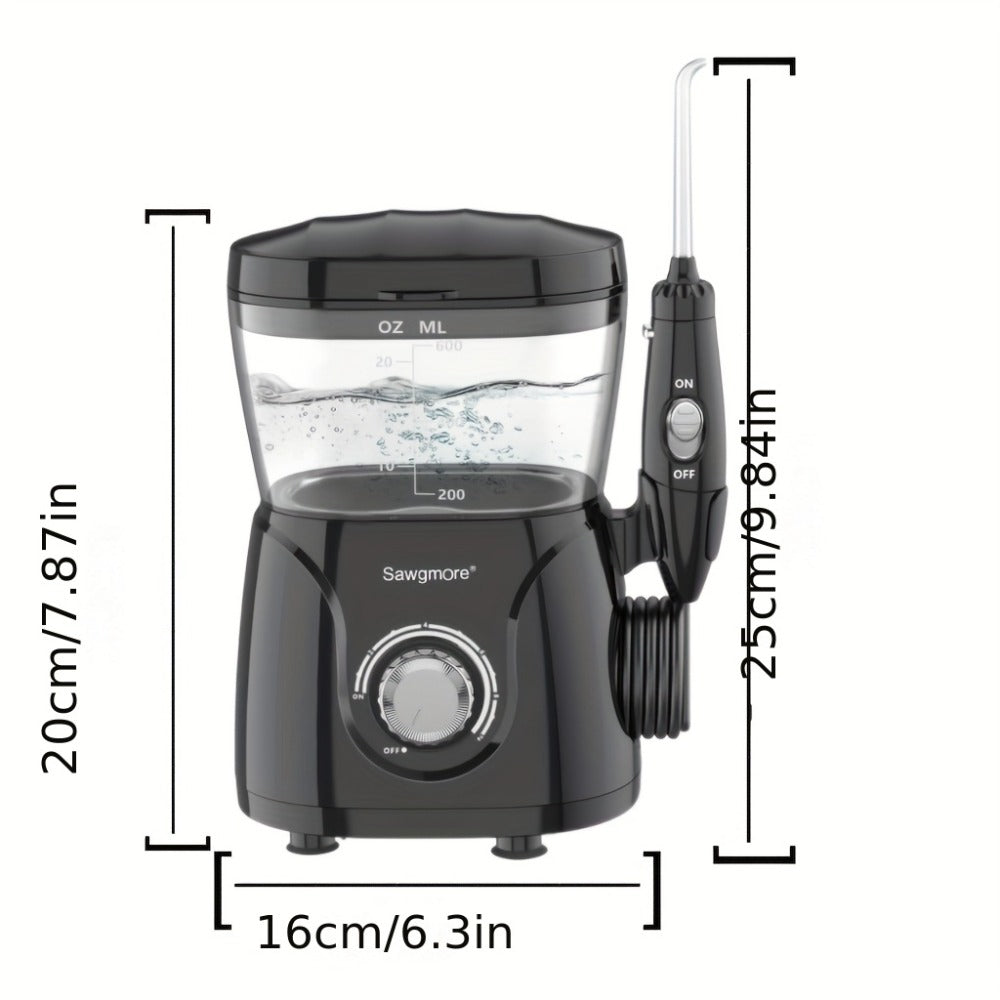 FC166 Father'S Day Gift, Water Flosser for Teeth/Braces, 20.29 oz Large Capacity, 10 Adjustable Pressures, 8 Home Nozzles Professional Oral Irrigator for Teeth Clean, IPX4, Electric Household Desktop Water Flosser&Electric Toothbrush, Holiday Gifts