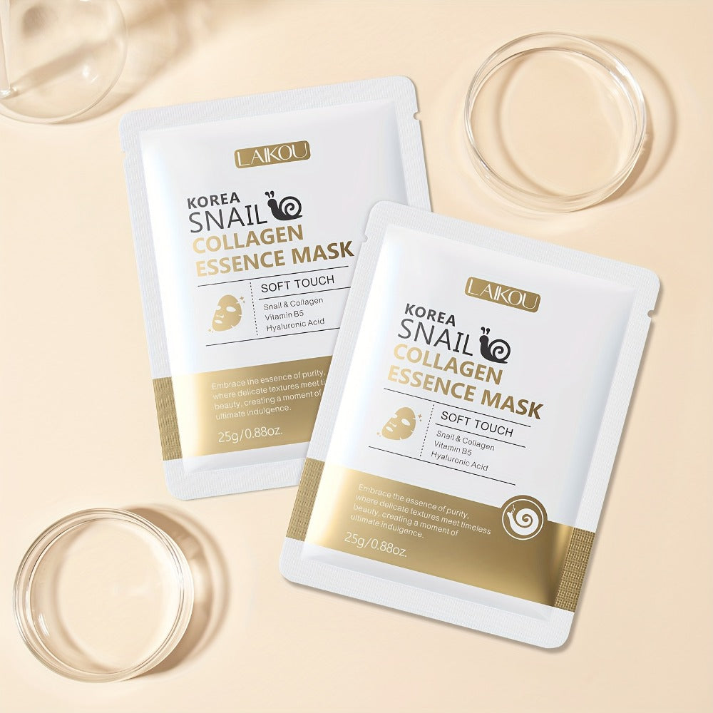Snail Collagen Hydrating Mask 20pcs/Set, Target Radiant Skin, Facial Mask Sheet, for All Skin Types