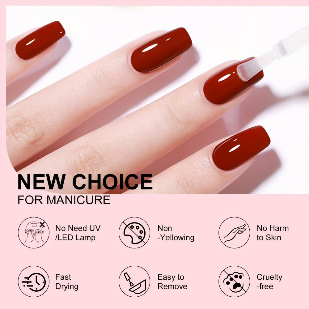 Nail Care Kit: Base Coat, Top Coat/Nutrient Oil/Drying Agent Set, 15ml/0.5oz, High Gloss, Long-lasting, Air Dry, Non-gel, Suitable For Home Nail Care