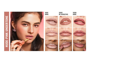 Nude Lipstick Set Oulac Satin Finish - Lightweight Moisturizing Full Coverage Lip Color, Cream-to-Satin Formula, 12g Each, Gift-Ready for Women All Skin Tones (LT-SG Nude Set 2 & 3)