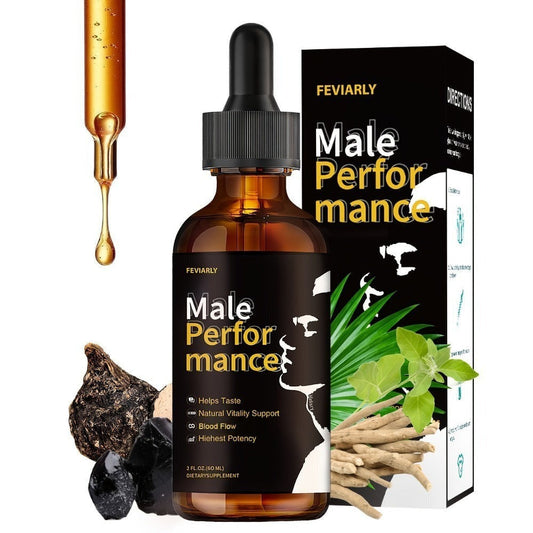 Men's PerforMance Drops, Clean Formula, No Chemical Additives, Circulatory Support, with Shila, Black Maca, Longiack Root And L-Arginine, Vitality And Wellness, Herbal Extract, Gentle And Non-irritating, Rock Stiff.