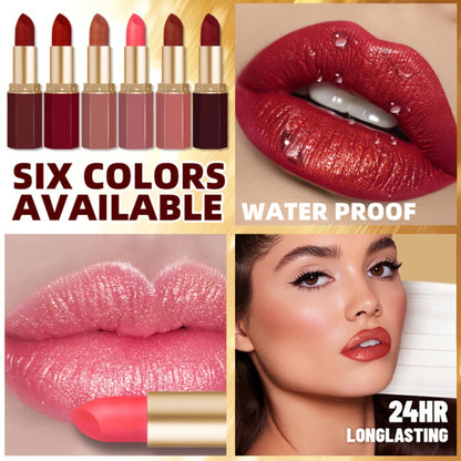 Cream Lipstick Set 6 Colors - Long Lasting Moisturizing Lip Color for All Skin Tones, Everyday & Party Makeup, Perfect Women's Gift