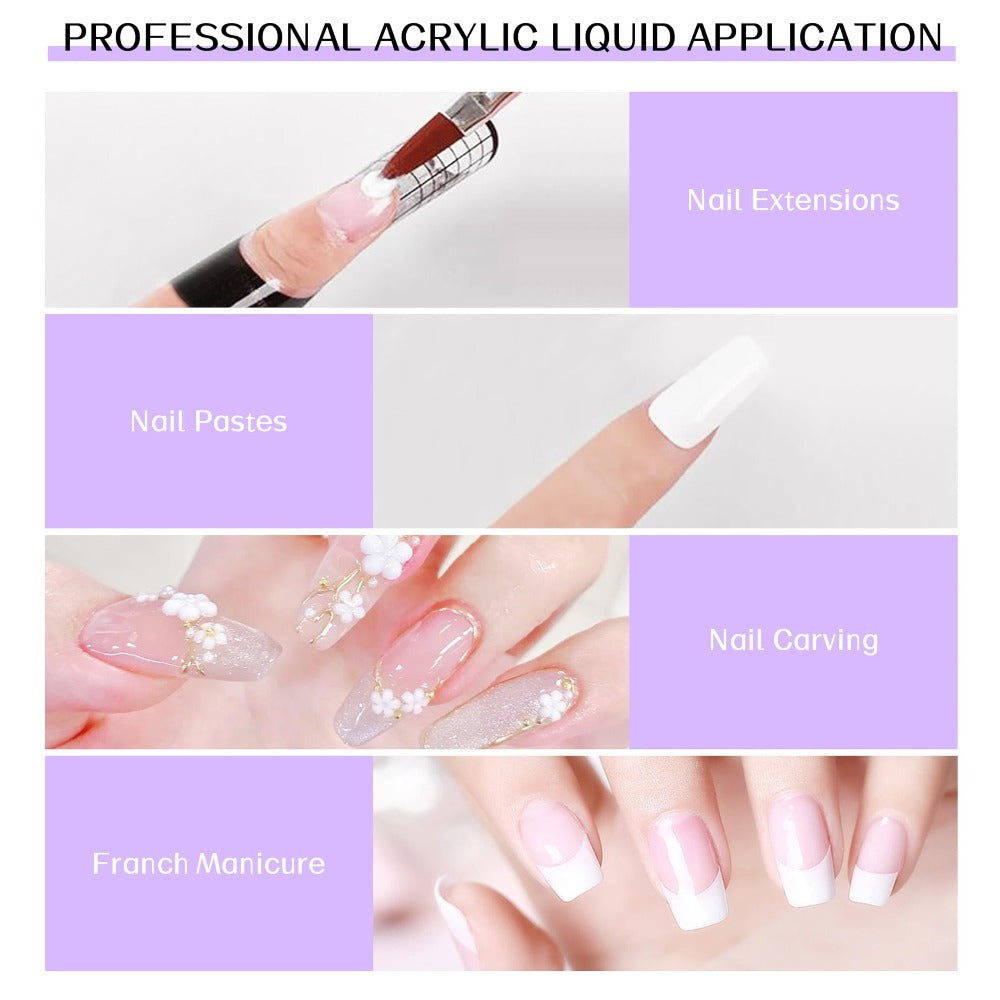 120ml/4.058fl.oz NOCIS Q Monomer Acrylic Liquid for Nail Systems - Professional & Beginner-Friendly Unscented Formula, Nail Extension & Art Supplies for Home & Salon Use, Clear Bottle Design | Beginnerfriendly Formula