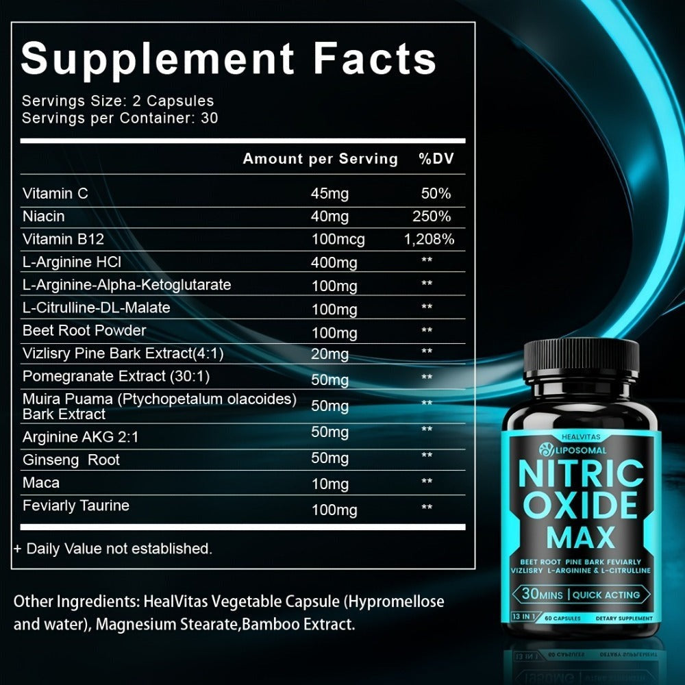 Mega Men'S Health Supplements, Muscle, Nitric Oxide And Blood Pressure Support, Blue Chew, Vigor Capsule Supplements with 3000Mg AAKG, L-Arginine, L-Citrulline, Superbeetroot, Get Swole, Workout Performance, Fast-Acting, Caffeine-Free