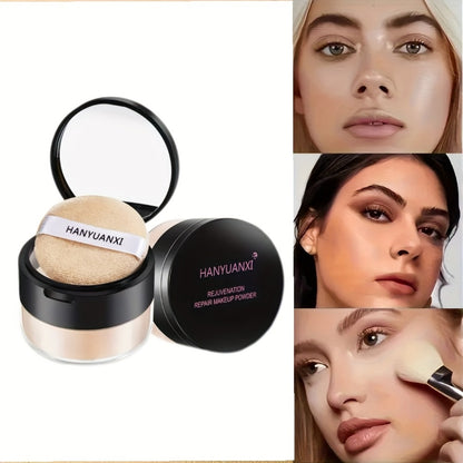 BB Cream Foundation & Luxury Setting Powder Set — Waterproof Matte Oil Control with Brush & Powder Puff, Long-Lasting Smooth Formula, 3 Shades