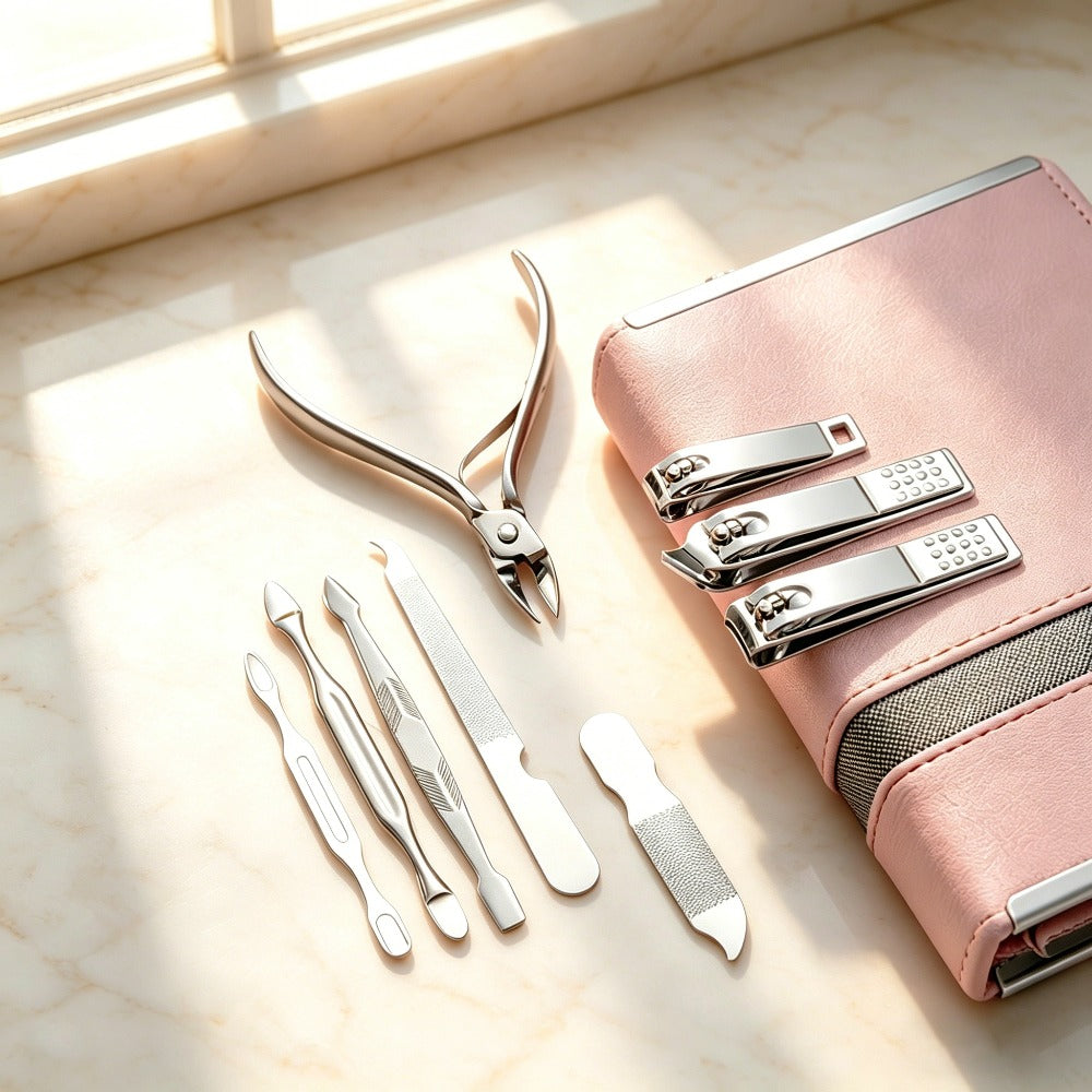 [Christmas Essentials] 26pcs Manicure Set Stainless Steel Nail Clippers Cuticle Nipper Pedicure Care Tool Dead Skin Scissor Cleaning Grooming Kit Christmas Essentials