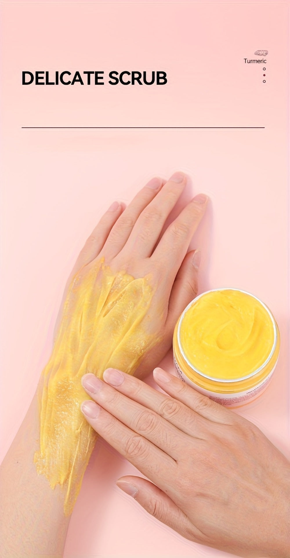 Glycolic Acid Turmeric Scrub for Bikini Area 150g, Must-have in Summer, Make Your Light Beige Radiant