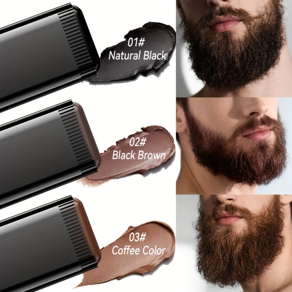 Hair Color Stick for Gray Hair Coverage - Waterproof Sweatproof Root Concealer, Non-Clumping Long-Lasting Formula, Built-in Comb Applicator for Even Color, Black & Brown Shades