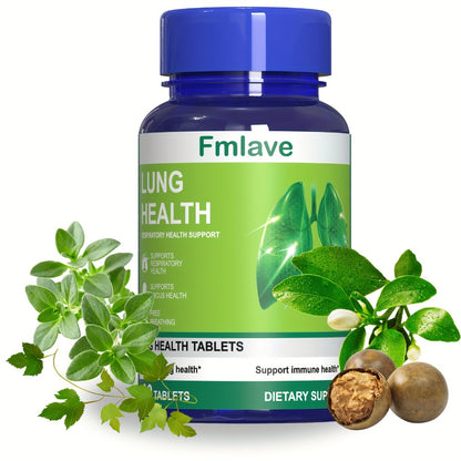 Lung Cleanse Supplement Tablets with Herbal Extract Formula | Respiratory Health Breathing Comfort Mucus Clearance & Immune Support | 60 Tablets 36g Natural Lung Cleanser