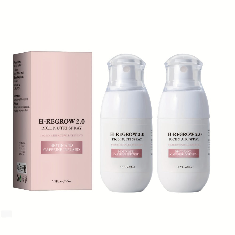 Rice Scalp Spray 4pcs — Hydrolyzed Rice Protein & Ginger Root Extract Hair Spray for Moisturizing, Softening & Long-Lasting Lightweight Hair Care | 1.69oz Each