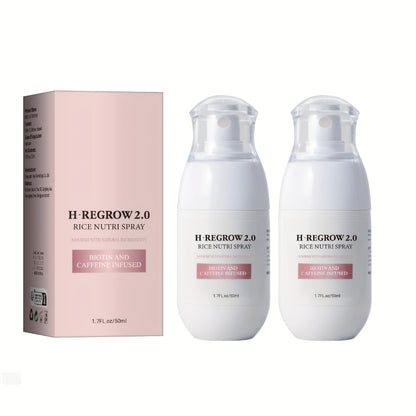 Rice Scalp Spray 4pcs — Hydrolyzed Rice Protein & Ginger Root Extract Hair Spray for Moisturizing, Softening & Long-Lasting Lightweight Hair Care | 1.69oz Each