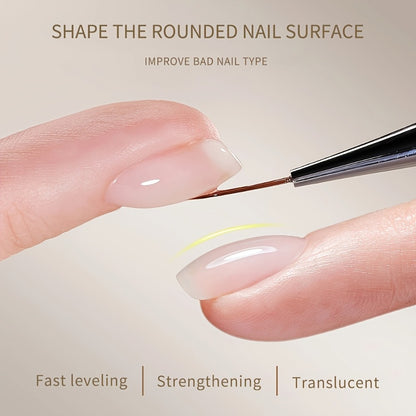 Builder Gel Nail Extension Base 4-in-1 XEIJAYI 2pcs 15ml - Leveling Reinforcement Sealing Adhesion Alcohol-Free Construction Primer Gel for Nail Salons & DIY Strengthening Base Coat 0.51oz Each