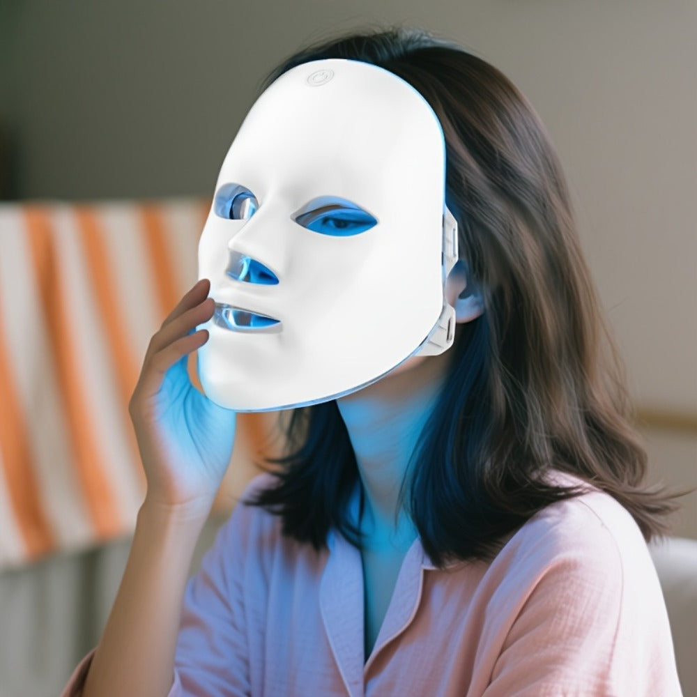 A 7-Color Facial Mask Machine, Portable Facial Care Device, Home Beauty Care Tool, USB Charging, Suitable As a Gift for Girlfriend And Valentine'S Day Gift