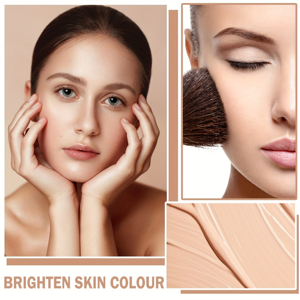 Liquid Foundation Full Coverage Long Lasting Natural Matte Finish for Mature Skin Buildable Formula Available in Natural Beige Nude Shades Women Face Makeup