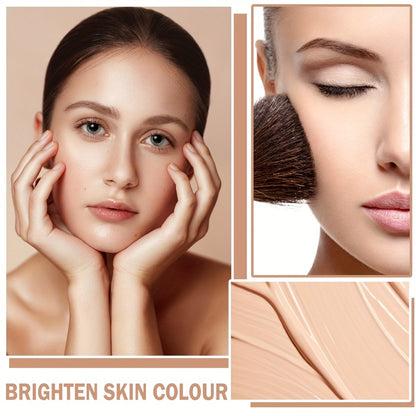 Liquid Foundation Full Coverage Long Lasting Natural Matte Finish for Mature Skin Buildable Formula Available in Natural Beige Nude Shades Women Face Makeup