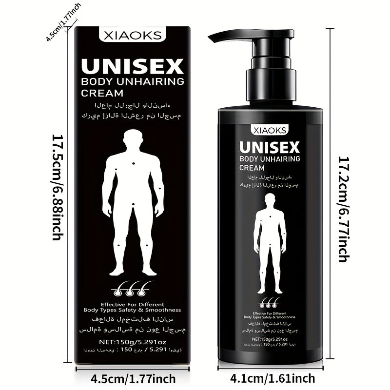 150G Men'S Body, 5 Min for Sensitive Skin, Gentle Formula, Best Hair Removal for Private Parts Hair Removal Gel for Body, Chest & Back, Safe for Sensitive Skin, Unisex