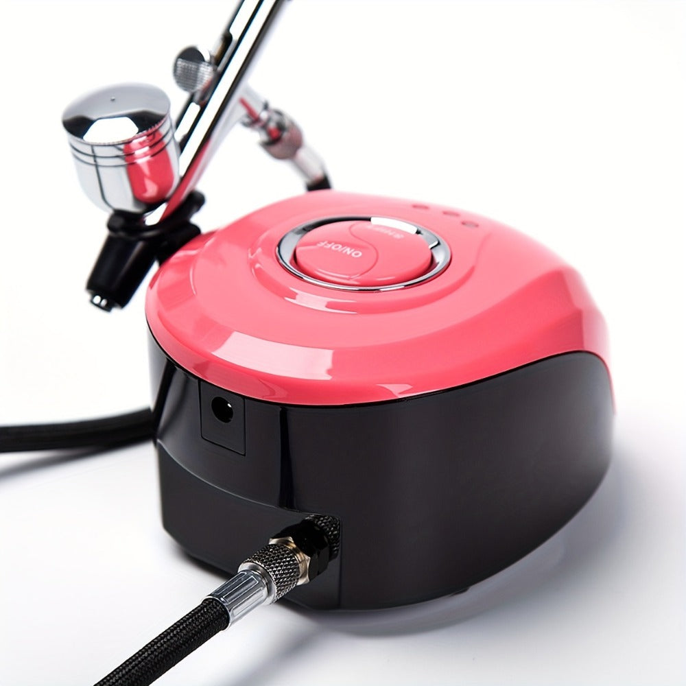 Airbrush Kit Portable Dual-Action Airbrush Gun And Mini Air Compressor Set for Make Up, Art Painting, Cake, Manicure, Spray Model, Craft, Hydrating And Beauty, And More