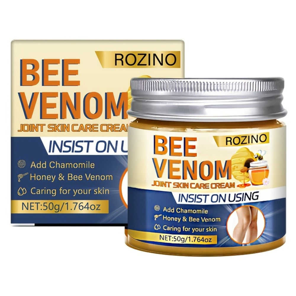 50g*3pcs Bee Venom Joint Skin Care Cream, Powerful Moisturizing And Hydrating, Joint Care, Smooth, Brightening, Fine, Suitable for Arms, Legs, Ankles, Knee, Joint Care, Unisex