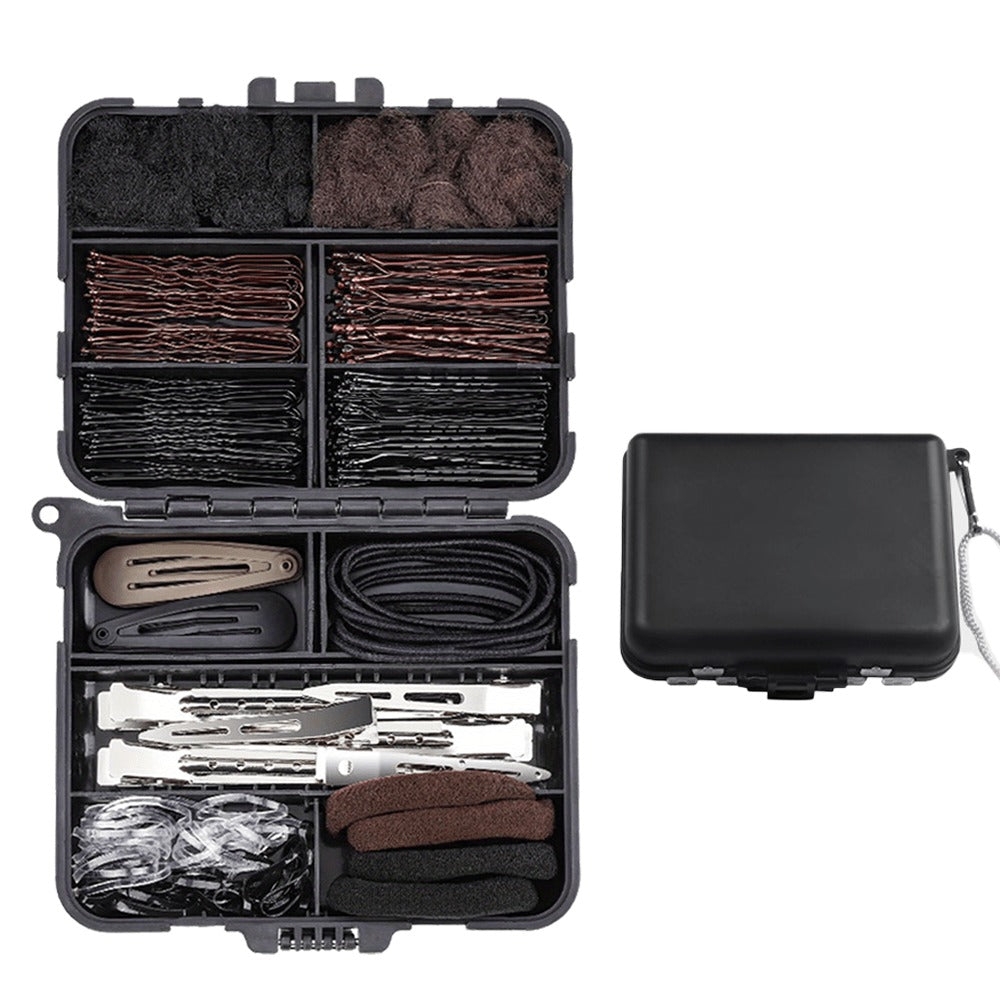 163pcs Hair Ties Clips Nets Styling Kit Girls Dance Hair Additions Portable Hairstyle Tools Dance Competition Performance Styling Pack