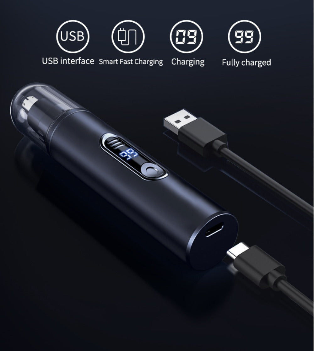 Electric Nose Hair Trimmer, Painless Facial Hair Removal Device for Men And Women - with LED Display Screen, USB Charging, Suitable for Trimming Nose Hair, Ear Hair, Eyebrows, Etc