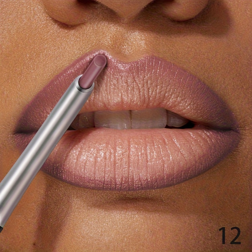 Lip Liner Pencil Matte Long Lasting Waterproof Non-Fading Non-Stick Precise Definition Smooth Glide Lip Outliner for All Day Wear