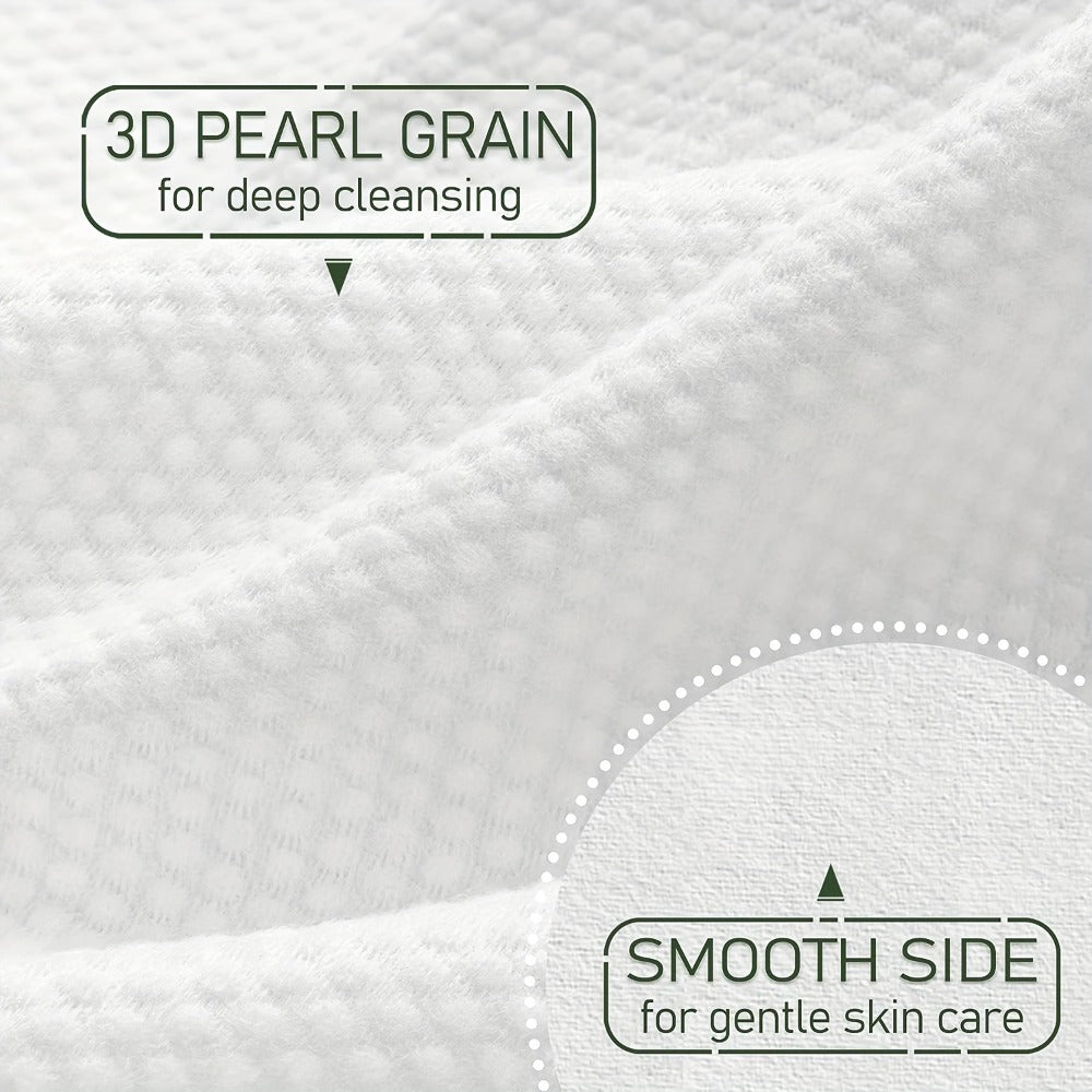 Disposable Bamboo Viscose Fiber Facial Towels, Extra Thick and Soft Cleansing Face Towels, Suitable for Sensitive Skin, Makeup Removal, Cleansing, Care, Travel, 10x12 Inches, 60 Sheets/Box, White