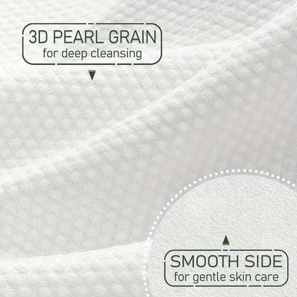 Disposable Facial Towels Bamboo Viscose Fiber Extra Thick Soft Cleansing Face Towels for Sensitive Skin Makeup Removal Travel 10x12 Inches 60 Sheets per Box White