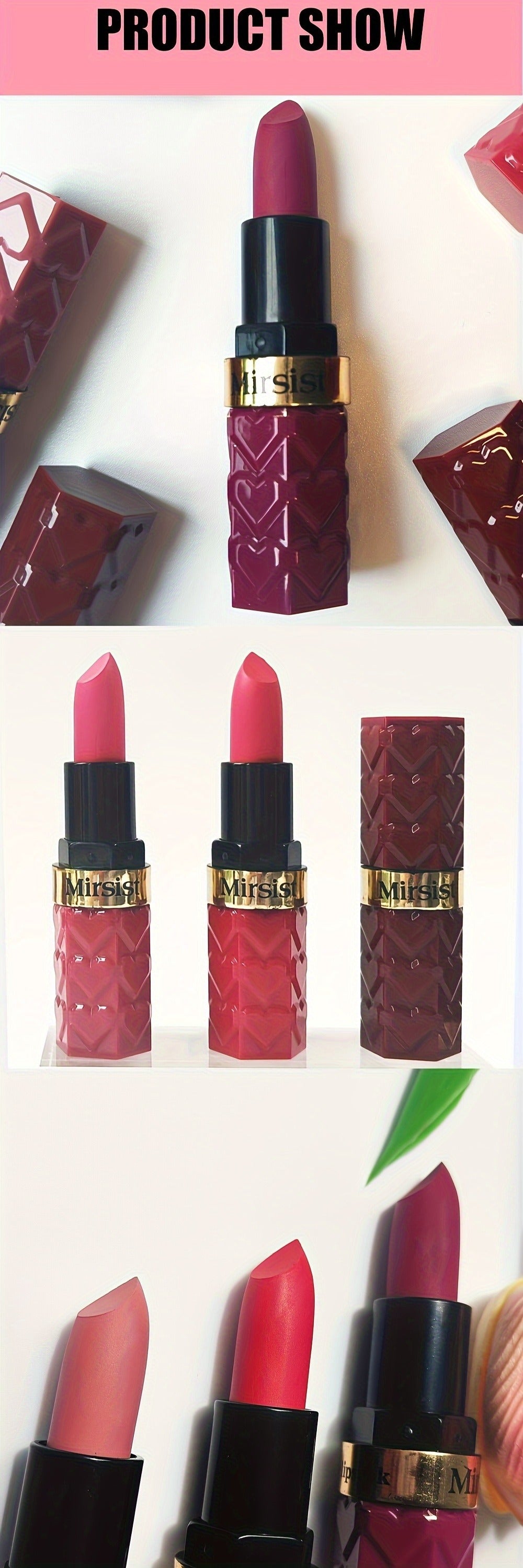 Matte Lipstick Set 6 Colors Waterproof Long Lasting Lip Gloss - Smudge Proof Non-Fading Velvet Lip Color Berry Red Tones for All Skin Types Daily Wear Special Events Holiday Gift