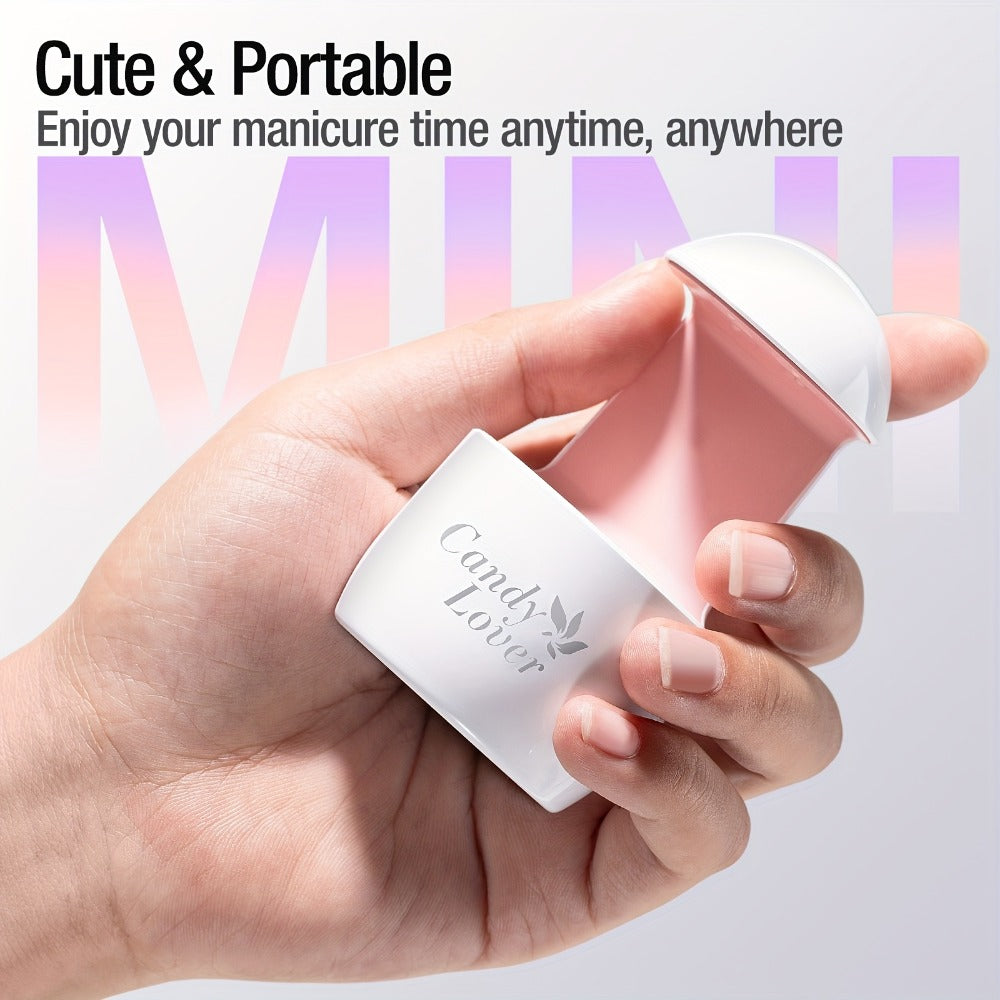 Candy Lover Mini Light for Gel Nails, Small Nail Lamp for Easy And Fast Extension System, Portable Manicure LED Light for Gel Nail Polish DIY Nail Art