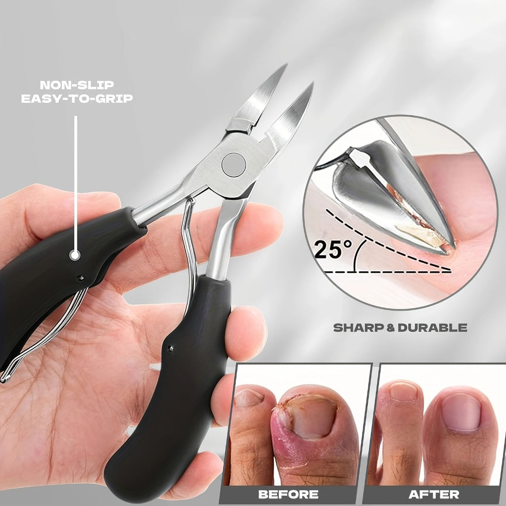 5 Thick Toenail Clippers, Senior Toenail Clippers, Thick Toenail Clippers, Large Opening Nail Clippers, Heavy Inward Growing Toenail Clippers, Diagonal Nail Clippers, Nail File, Big Toe Clippers For Men, Senior Women