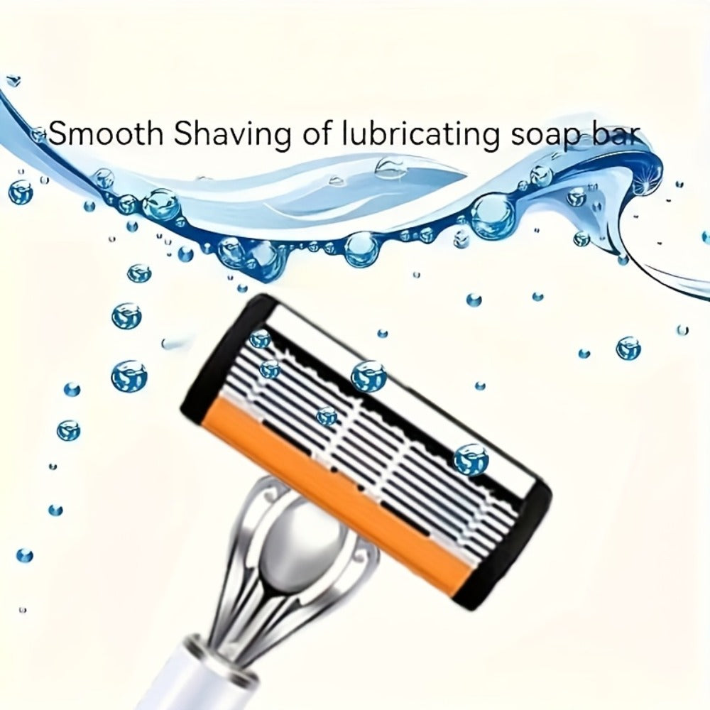 Men's Razor 72 Blades 2 Non-Slip Handles Painless Shaving Kit - Progressive Classic Style Safety Razor Set Ideal Gift for Men Birthday Father's Day