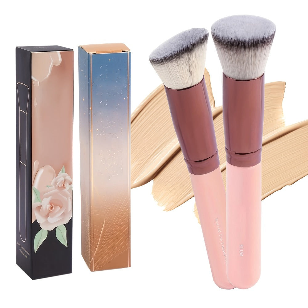 Professional Makeup Brush Set 30PCS Hypoallergenic Nylon Bristles - Alloy Handle Blush Foundation Eyeshadow Contour Brow Lip Brushes with Storage Pouch - Travel-Friendly for Beginners & Pros