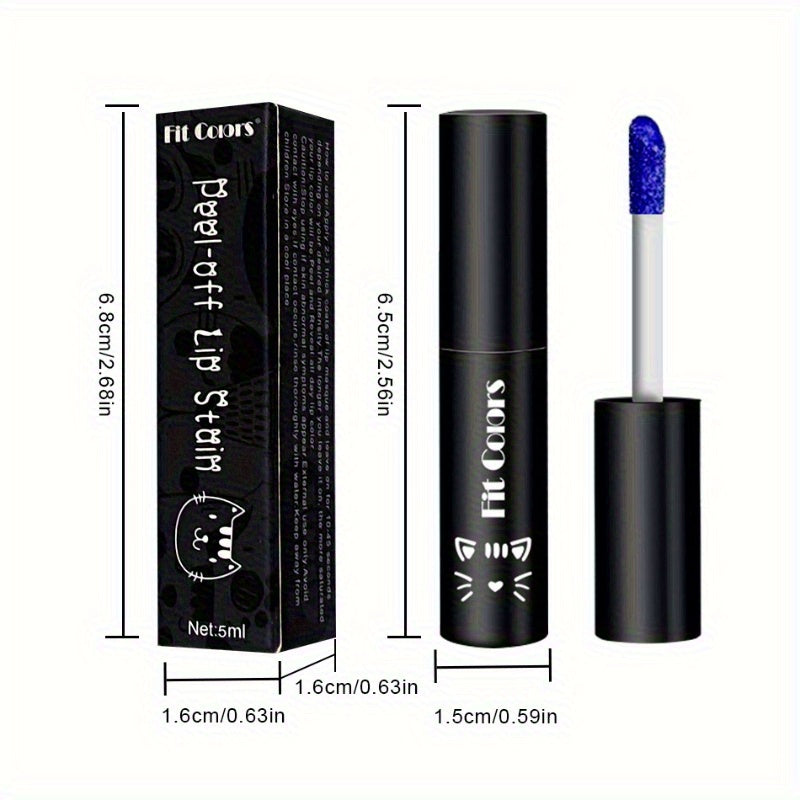 3pcs Smudge-Proof Waterproof Matte Lip Gloss - Long-Lasting -Off Lip Stain Suitable for All Skin Tones, Hypoallergenic Vegan Formula with Electric Blue & Cobalt Shades, for Music Festivals & Daily Bold Looks - Women's Gift (-Off Products)