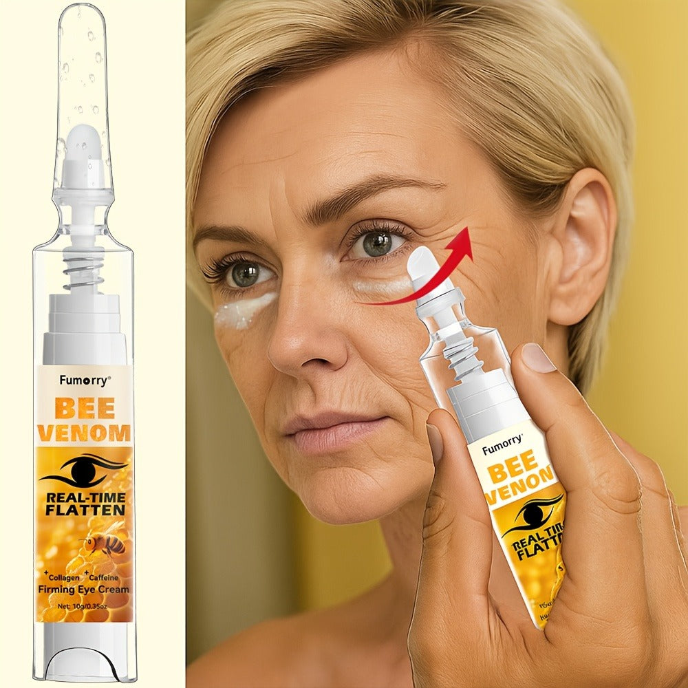 Eye Cream with Bee Venom Caffeine & Collagen Firming Eye Gel for Under-Eye Bags Dark Circles Puffiness Tightening Lifting Anti-Wrinkle Hypoallergenic All Skin Types Daily Skincare