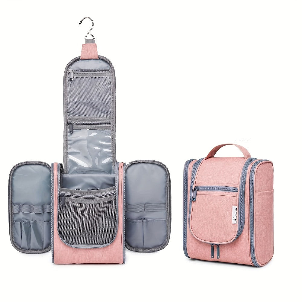 Hanging Toiletry Bag for Women Travel Makeup Bag Multi-Compartment Cosmetic Organizer with Hook Large Capacity Waterproof Toiletry Pouch for Travel Cruise Gym