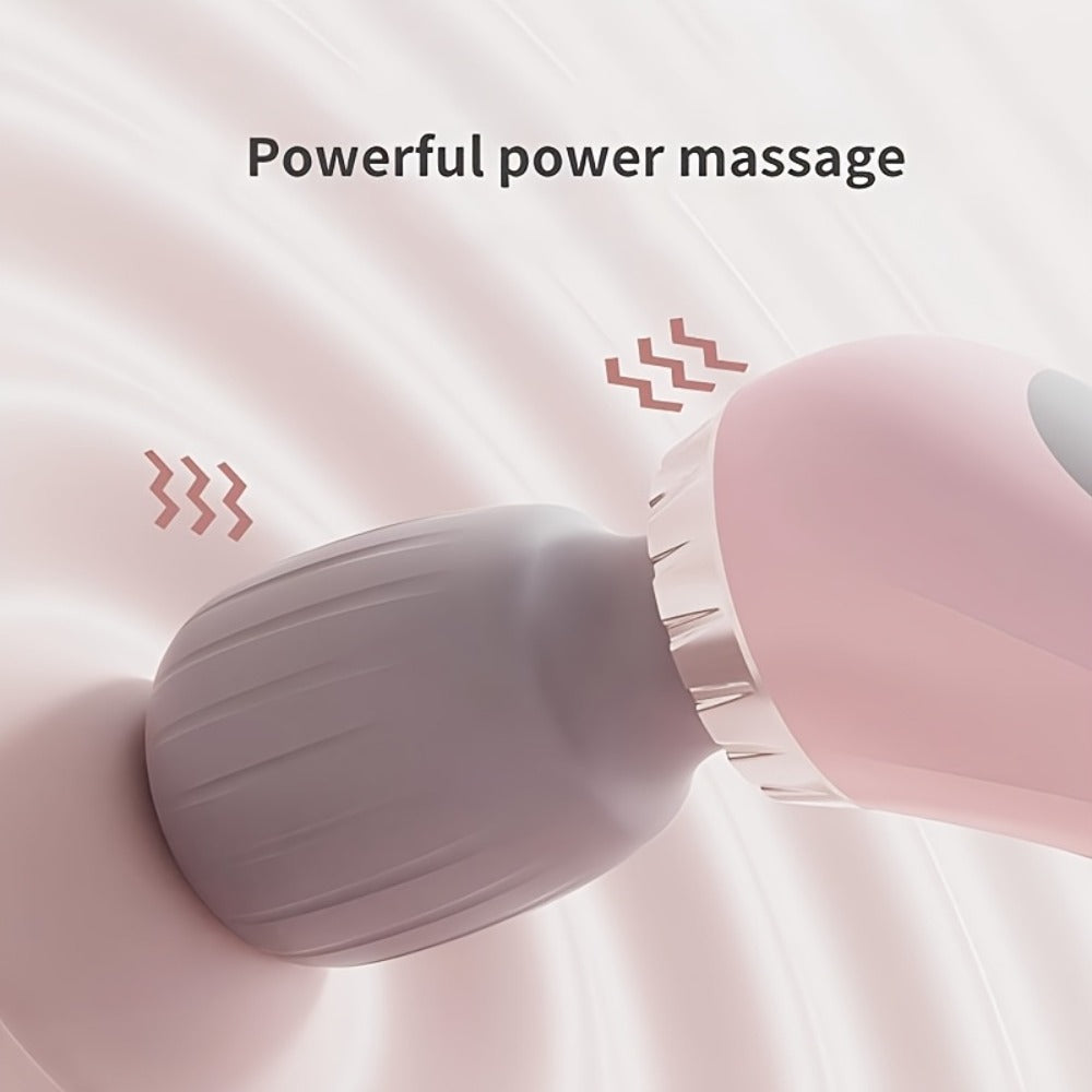 1pc Portable Electric Massager, Handheld Massage Wand, 5-Speed Adjustment, USB-Rechargeable Relaxation Massager Vibrating Massage for Neck, Back, Legs, And Waist Foot Sole Vibration Relaxation Ideal Gift for Men, Women, Athletes, And Seniors