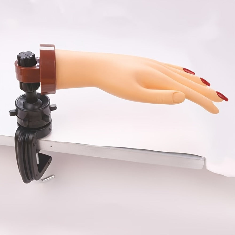 Acrylic Nail Practice Hand Kit with Stand - Reusable, Bendable Mannequin for Beginners & Pros - Includes Fake Nails & Tools