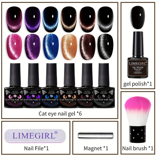 0.27oz Eye Cat Magnetic Gel Flash Gel Nail Polish Semi Permanent Gel Nail Art Decoration Magnetic Cat Eye Nail Gel Polishing Holographic Chameleon Nail Art Gel Varnish with Magnetic Sand Rubbing Category Applicable to Nail Salons AndHousehold