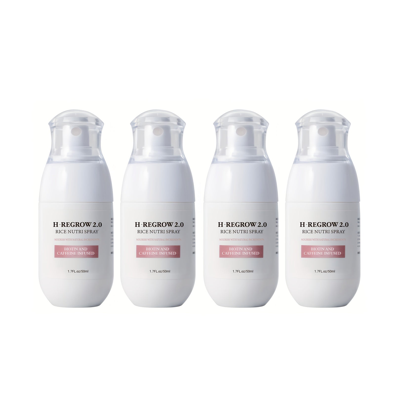 4pcs Natural Rice Scalp Spray, Containing Hydrolyzed Rice Protein, Ginger Root Extract, Moisturizing And Soft Hair, Long-lasting And Light Hair Care, Valentine'S Day Beauty Tool Gift, Christmas/New Year/Valentine'S Day Gifts