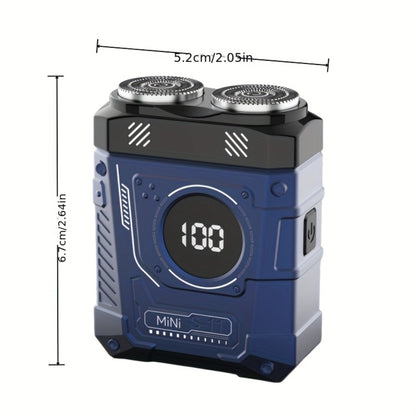 Rotary Electric Shaver for Men & Women 2-in-1 Dual Head USB Rechargeable — 3-Speed Adjustable Cordless Razor Mecha Design for Face Body Underarms Legs, Portable Grooming Device 3 Colors