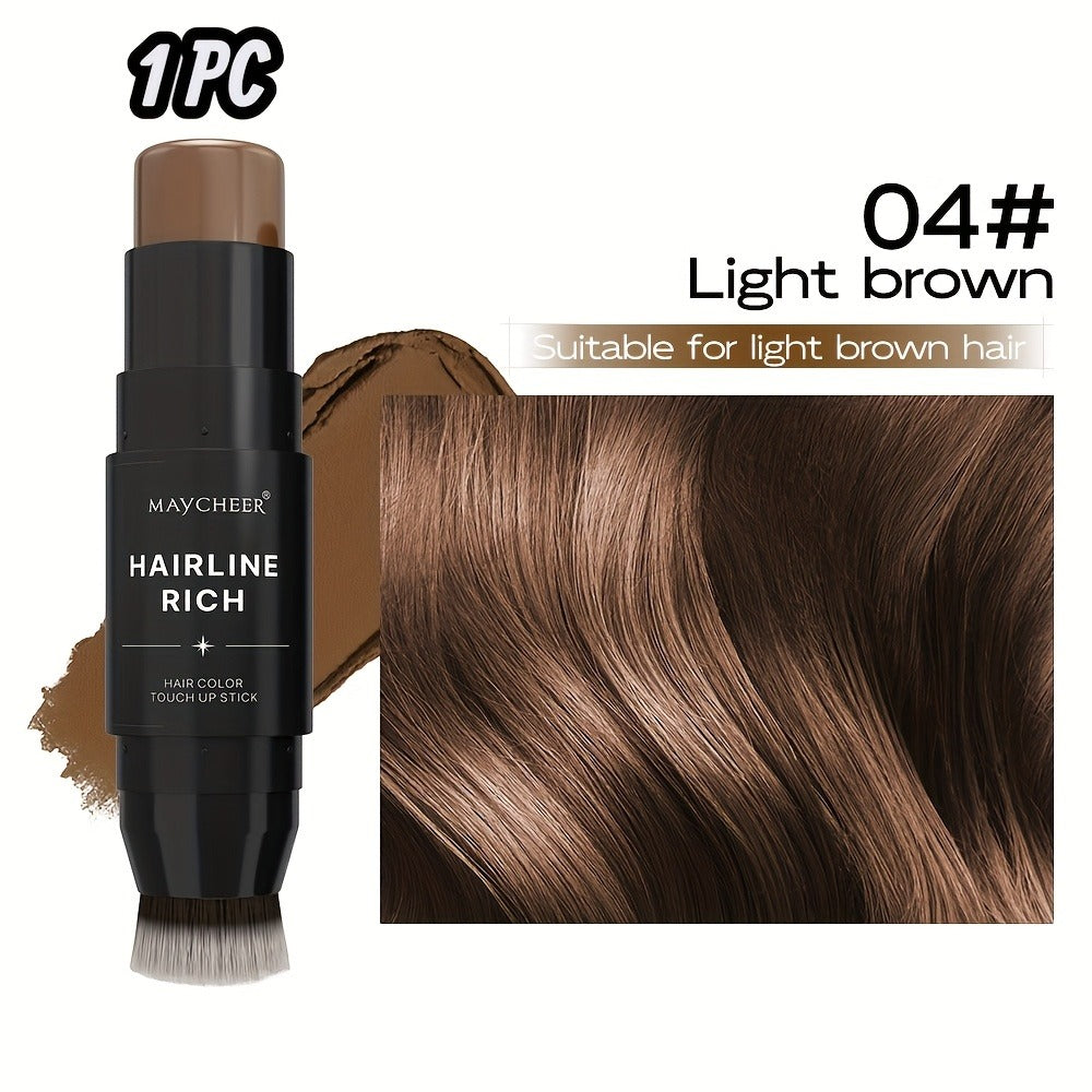 Hair Color Pen Root Touch-Up Stick with Brush | Waterproof Temporary Gray & White Hair Coverage | Plant Squalane Formula | Fast Seamless Application | 3 Shades