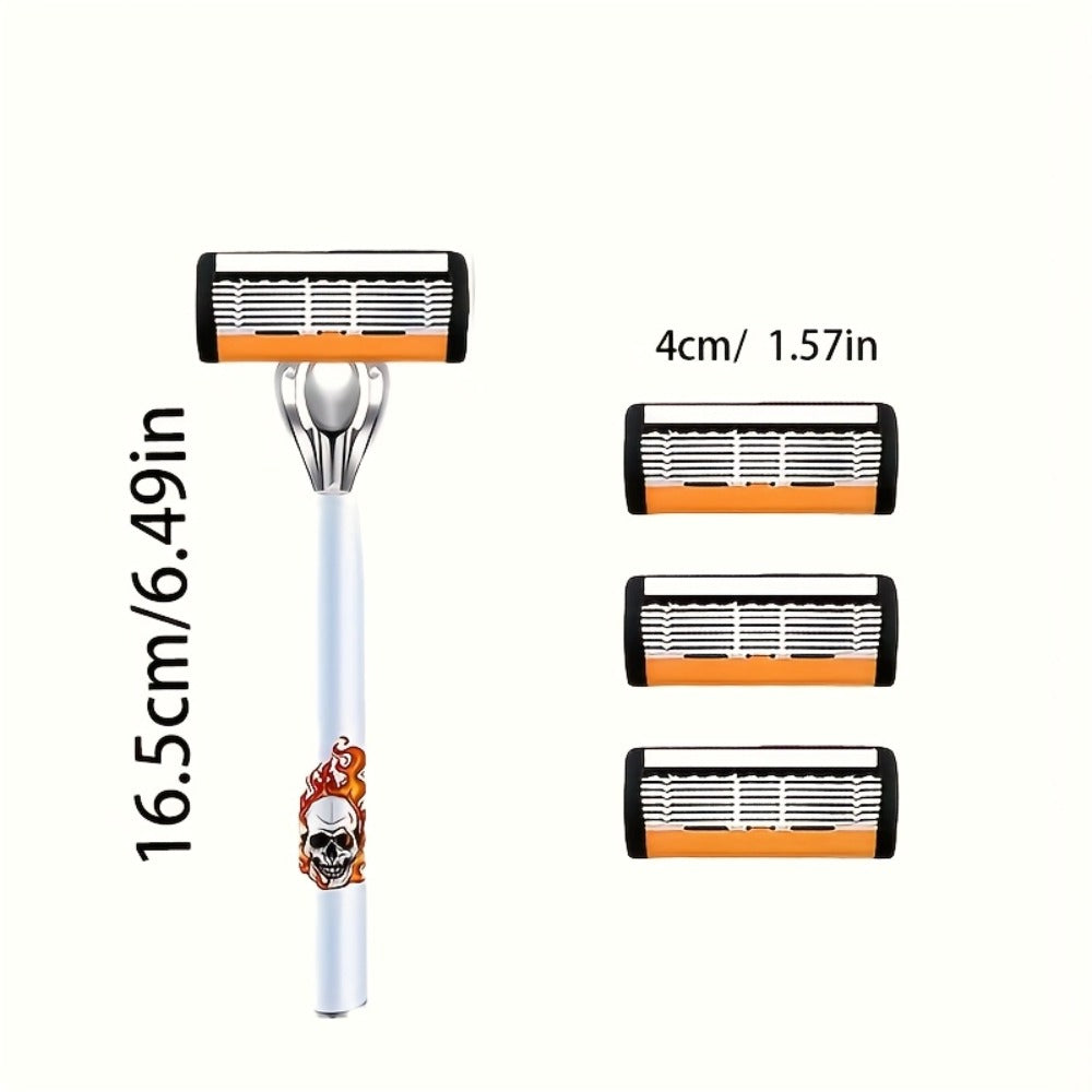 Luxurious And Trendy Men's Shaver with 72 Ultra-sharp And Durable Stainless Steel Blades for Smooth Shaving. 2 Anti-slip Handles That Are Incredibly Smooth. A Must-have for Business Trips, Travels, And Festivals